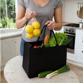 Nákupné tašky z plsti 2 ks (čierne)