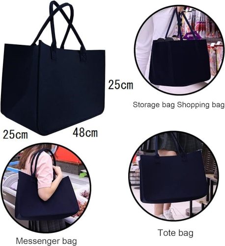 Nákupné tašky z plsti 2 ks (čierne)