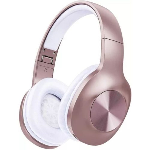 Bluetooth slúchadlá LETSCOM H10 – cez uši, 100 hodín výdrže batérie – ružovo-zlaté