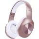 Bluetooth slúchadlá LETSCOM H10 – cez uši, 100 hodín výdrže batérie – ružovo-zlaté