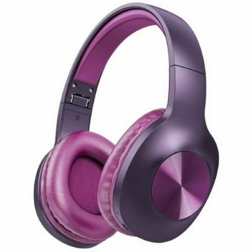 Bluetooth slúchadlá LETSCOM H10 – cez uši, 100 hodín výdrže batérie – fialové