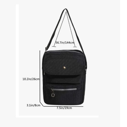 Módna mini trendy štvorcová kabelka (čierna)