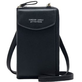   AEWOYAD Módna čierna taška cez rameno s držiakom na telefón – praktická malá dámska taška