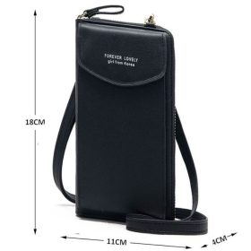   AEWOYAD Módna čierna taška cez rameno s držiakom na telefón – praktická malá dámska taška