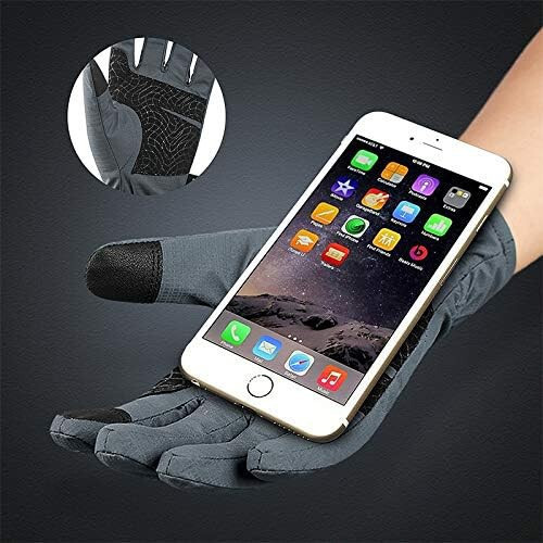 Naturehike lyžiarske rukavice pre dospelých, vodeodolné, sdotykovým displejom – veľkosť XL