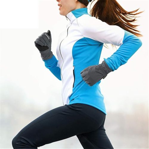 Naturehike Zimné nepremokavé dotykové lyžiarske rukavice veľkosť L – teplé sivé športové rukavice