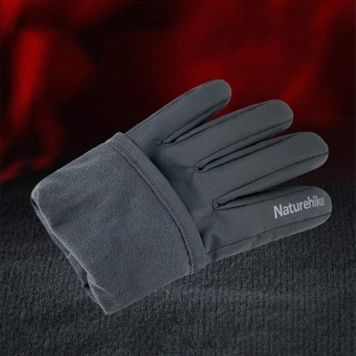Naturehike Zimné nepremokavé dotykové lyžiarske rukavice veľkosť L – teplé sivé športové rukavice