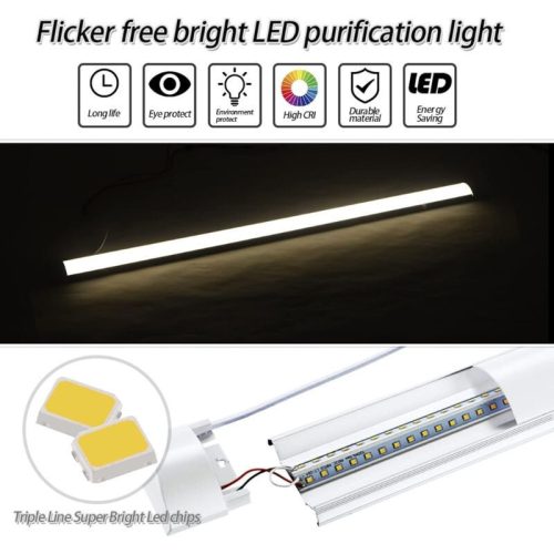 Sada žiarivkových LED lámp – 4 ks, 120 cm, 40 W úsporné osvetlenie