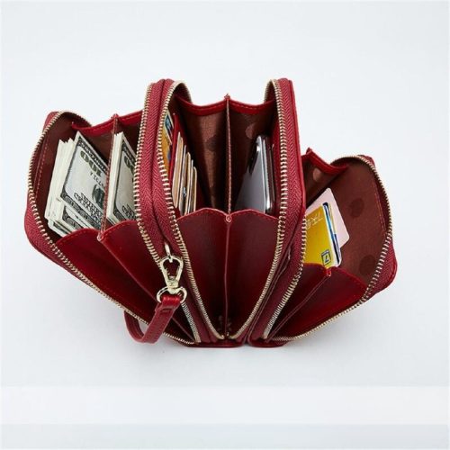 Módna dámska mobilná taška cez rameno (bordová)