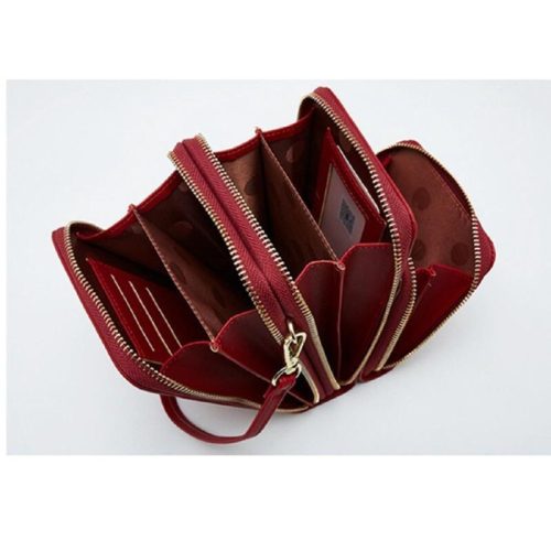 Módna dámska mobilná taška cez rameno (bordová)