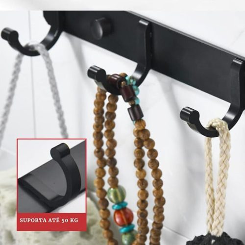 Falošný nástenný vešiak (čierny)