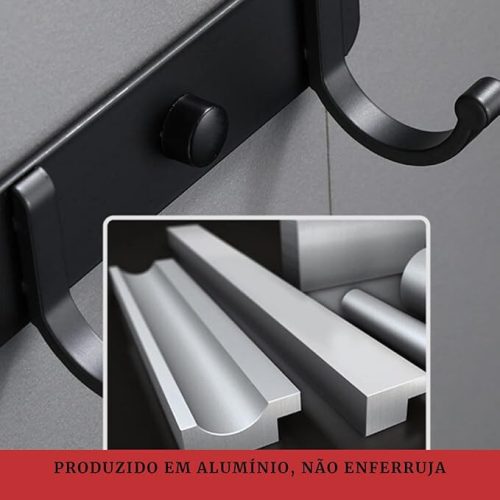 Falošný nástenný vešiak (čierny)