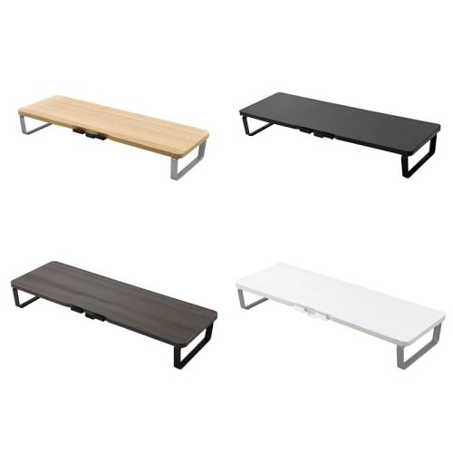 Klasický stojan na monitor s držiakom na telefón – biely