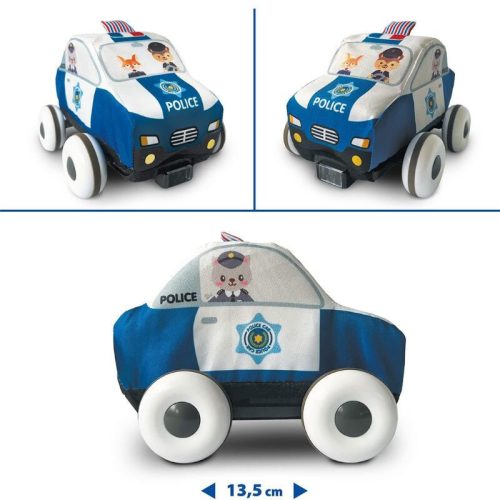 Mäkké auto na diaľkové ovládanie pre bábätká s hracou podložkou (policajné auto)
