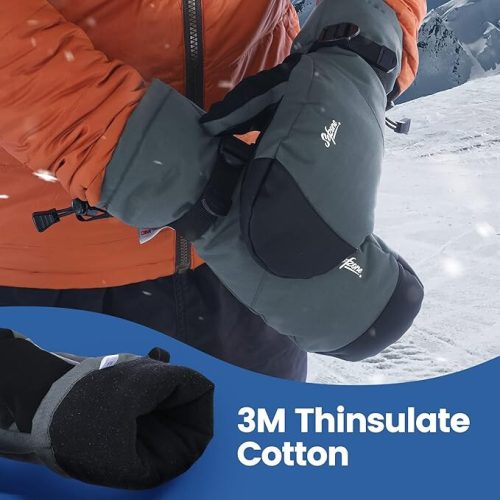 Zimné nepremokavé jednoprstové rukavice Sefzone pre dospelých s dotykovou obrazovkou – veľkosť L