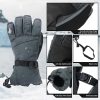 Lyžiarske rukavice Sefzone pre dospelých s dotykovým displejom pre mužov a ženy - veľkosť XL (sivo-modré)