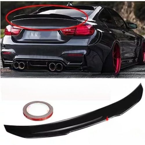 PSM Style Rear Spoiler Wing Lip Addition pre BMW. (lesklá čierna)