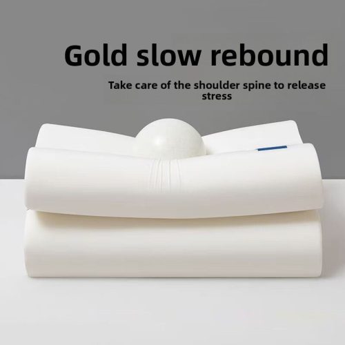 Ergonomický vankúš na krk Blux z pamäťovej peny – pre relaxačný a pohodlný spánok – biely