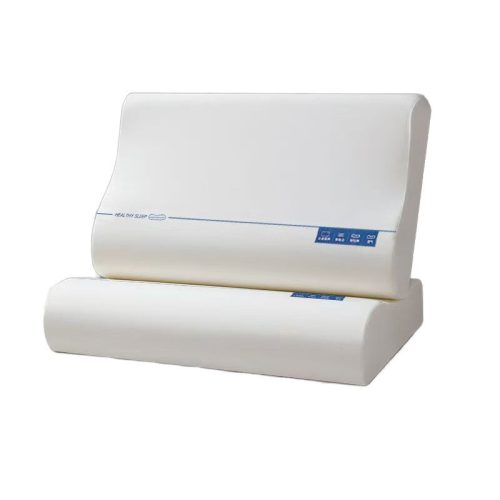 Ergonomický vankúš na krk Blux z pamäťovej peny – pre relaxačný a pohodlný spánok – biely