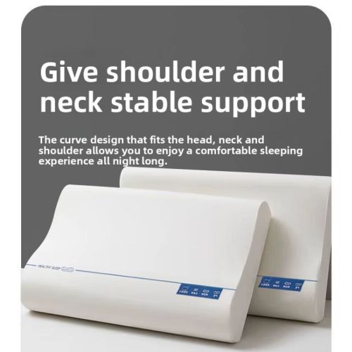 Ergonomický vankúš na krk Blux z pamäťovej peny – pre relaxačný a pohodlný spánok – biely