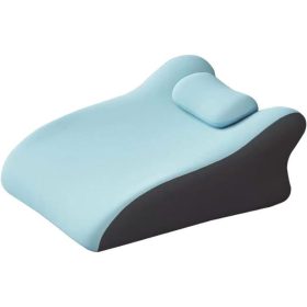   Pohodlný vankúš z pamäťovej peny Blux pre spanie na bruchu – 42 × 60 × 23 cm – svetlomodrý