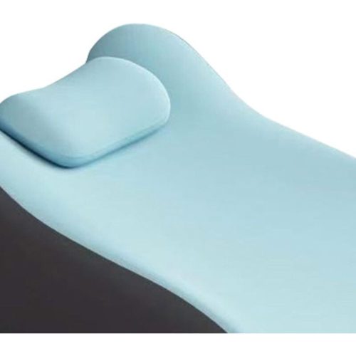 Pohodlný vankúš z pamäťovej peny Blux pre spanie na bruchu – 42 × 60 × 23 cm – svetlomodrý
