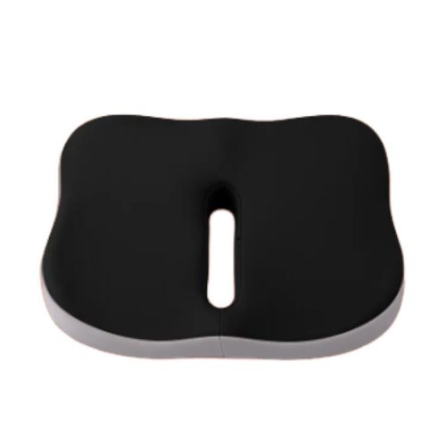 Priedušný sedací vankúš z pamäťovej peny Blux – 47 × 38 × 7 cm – čierny