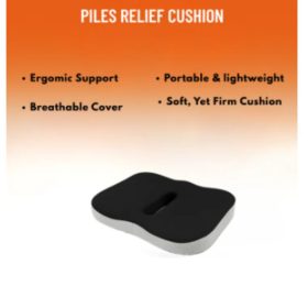   Priedušný sedací vankúš z pamäťovej peny Blux – 47 × 38 × 7 cm – čierny