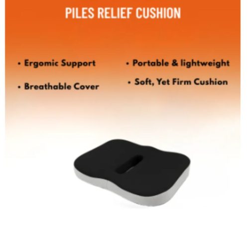 Priedušný sedací vankúš z pamäťovej peny Blux – 47 × 38 × 7 cm – čierny