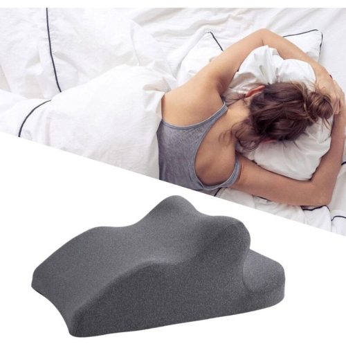 Multifunkčný podporný vankúš z pamäťovej peny Blux – na podporu chrbta, relaxáciu a brucha (65 × 46 × 26 cm, tmavosivý)