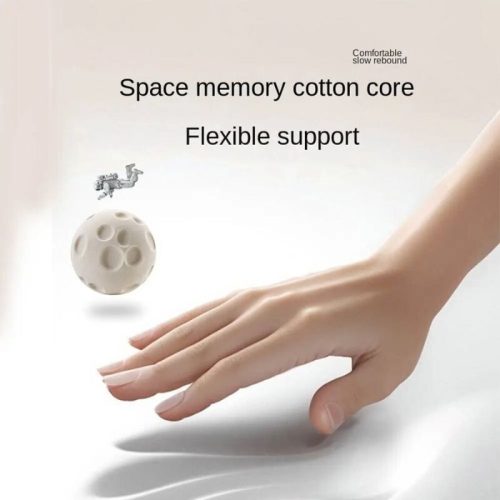 Cestovný vankúš na krk Blux z pamäťovej peny s puzdrom – 22 × 22 × 12 cm (± 1 cm) – sivý