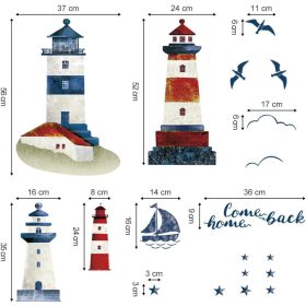Samolepiaca nálepka na stenu s majákom Decalmile