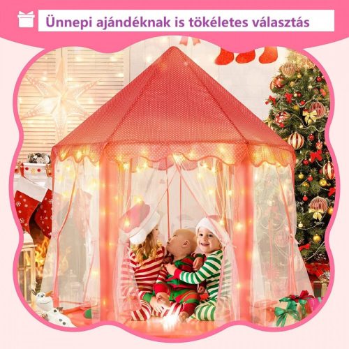 BDream Detský stan, stan na hranie do interiéru aj exteriéru, princezná ružová ‎140x135 cm