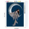 Sada na diamantovú maľbu so vzorom víly a mesiaca 30 x 40 cm