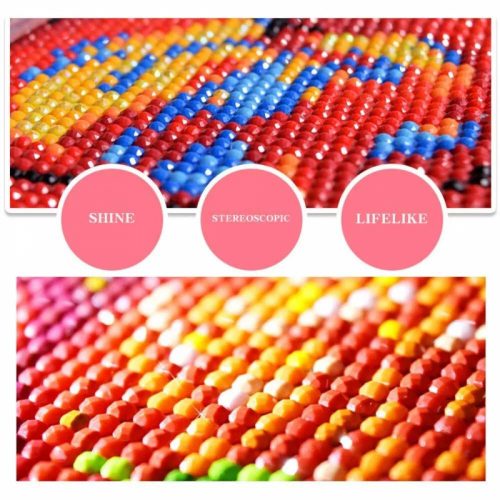 Sada na diamantovú maľbu so vzorom víly a mesiaca 30 x 40 cm