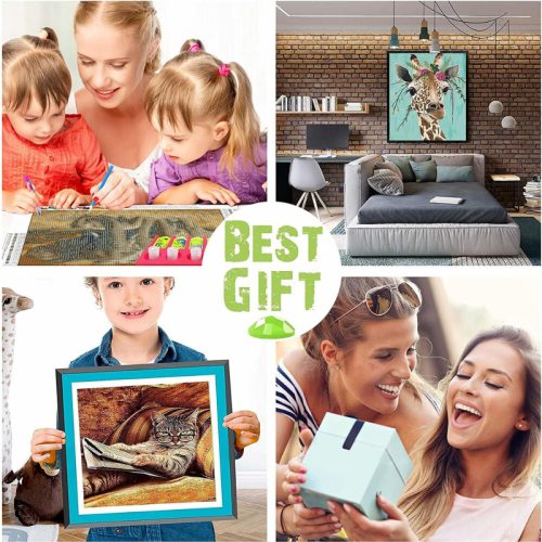 Sada na diamantové maľovanie s jesenným vzorom 40 x 30 cm