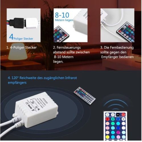 Innolight DIY LED pásik 5 m – flexibilné dekoratívne LED osvetlenie s meniacim sa farbou