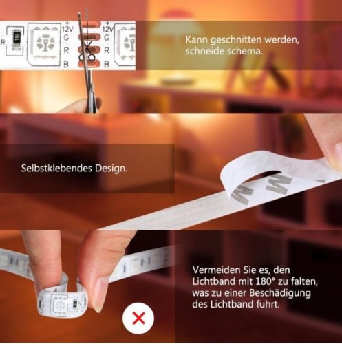 Innolight DIY LED pásik 5 m – flexibilné dekoratívne LED osvetlenie s meniacim sa farbou