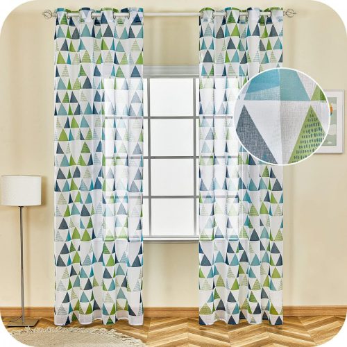 Topfinel Curtain Transparent Green Farba 140x225 cm