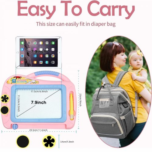 Magnetická kresliaca doska AiTuiTui pre deti – od 3 rokov, ružová