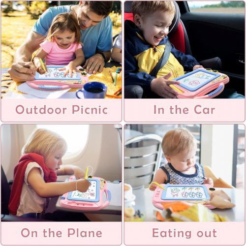 Magnetická kresliaca doska AiTuiTui pre deti – od 3 rokov, ružová