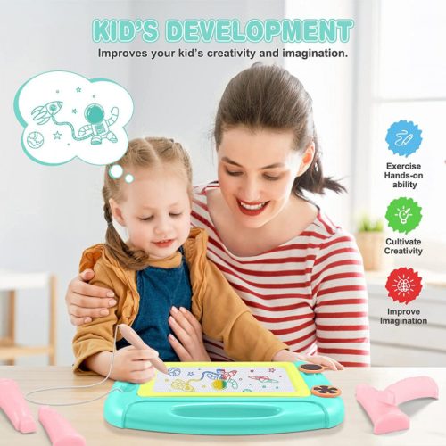 AiTuiTui Zelená magnetická kresliaca doska pre deti – kreatívna a ekologická