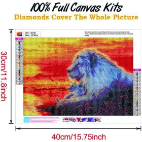 Sada na diamantovú maľbu s levím vzorom 30x40 cm