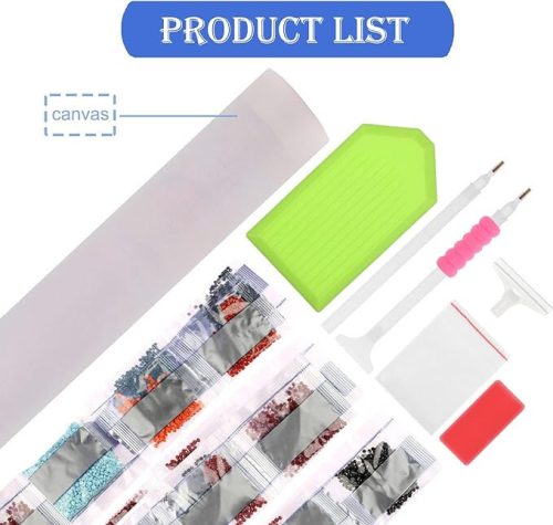 Sada na diamantovú maľbu s koňským vzorom 35 x 25 cm