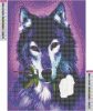 Diamantová maľba s fialovým vlkom – 30×40 cm, kompletná sada puzzle