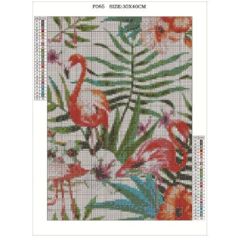 Sada na diamantovú maľbu s plameniakmi 30x40cm