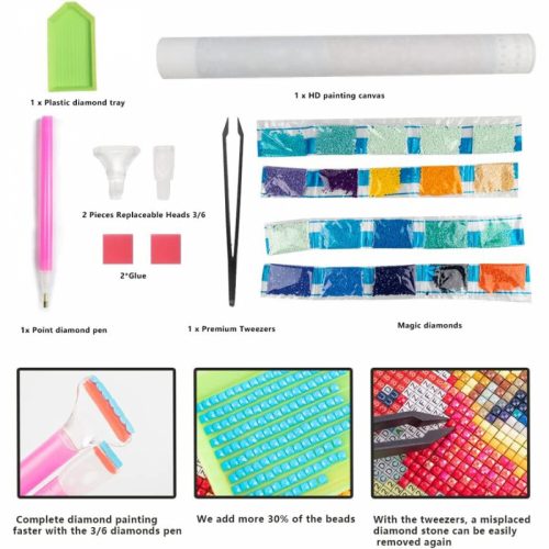 Bshop Diamond Painting Beach 40 x 50 cm