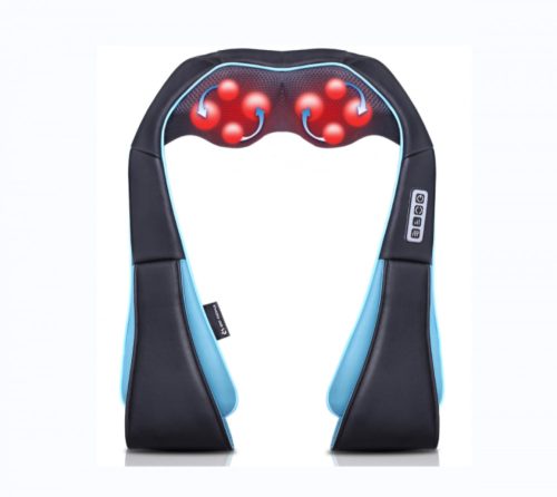 Mo Cuishle masážny prístroj na chrbát a krk s funkciou ohrevu (modro-čierny)