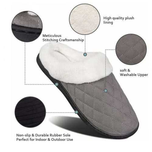 ULTRAIDEAS Dámske zimné ponožky z pamäťovej peny, veľkosť 36-47 - sivé