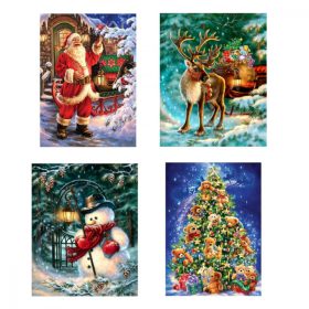 Sada na 5D diamantovú maľbu KRUCE – Zimné vzory, 4kusy